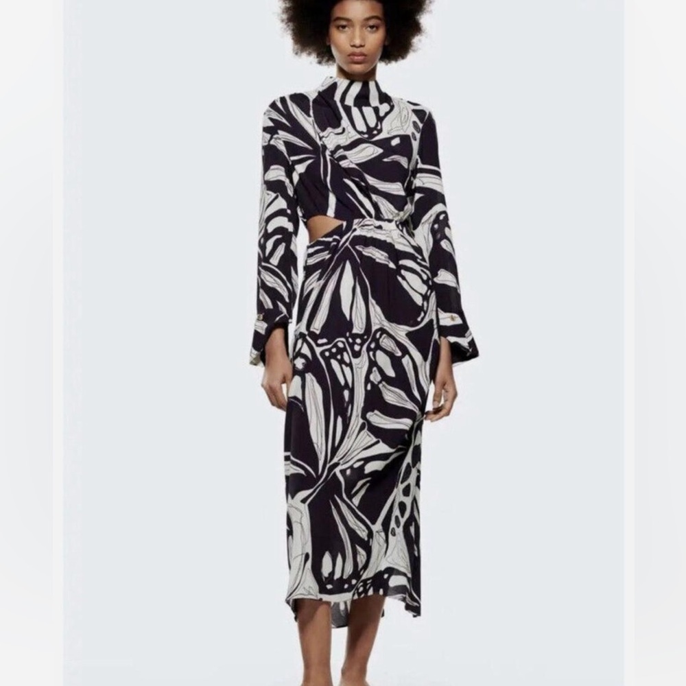 Zara Print Midi Dress
